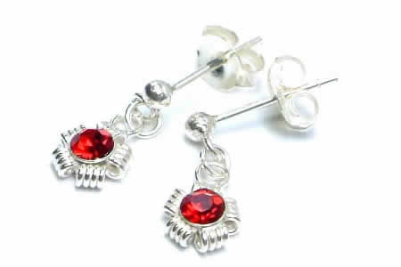 [シルバーピアス]スプリングフラワージュエルピアス/1ペア販売 両耳 キャッチピアス シルバー925 ジルコニア キラキラ スターリングシルバー メンズ レディース 高級 オリジナル 耳 軟骨 20G 20ゲージ