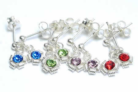 Rakuten - [シルバーピアス]スプリングフラワージュエルピアス/1ペア販売 両耳 キャッチピアス シルバー925 ジルコニア キラキラ スターリングシルバー メンズ レディース 高級 オリジナル 耳 軟骨 20G 20ゲージ