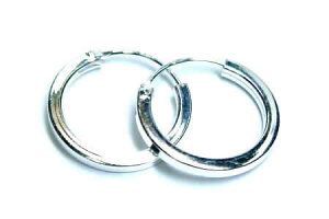 スクエアリングピアス 太さ1.5mm 外径14mm 1ペア フープピアス シルバー925 耳たぶ 軟骨 20G 20ゲージスリム 細い シルバーピアス 高級 銀の純度92.5% メンズ レディース ヘリックス シンプル 手錠型