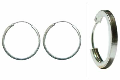 Amethyst - スクエアリングピアス 太さ2.0mm 外径31mm 1ペア フープピアス シルバー925 耳たぶ 軟骨 20G 20ゲージスリム 細い シルバーピアス 高級 銀の純度92.5％ メンズ レディース ヘリックス シンプル 手錠型