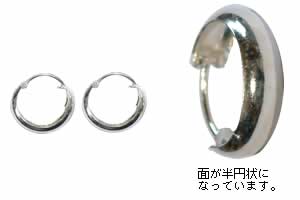 ラウンドシンプルリングピアス/15mm 1ペア 丸みのある甲丸タイプのフープピアス シルバー925 耳たぶ 軟骨 20G 20ゲージ シルバーピアス 高級 銀の純度92.5％ メンズ レディース ヘリックス シンプル プレーン 本物 ワッカ スターリングシルバー 男性 女性 ワイド 大きめ