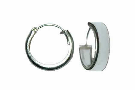 6mmワイドシンプルリングピアス（12mm） 1ペア 幅のあるフープピアス シルバー925 耳たぶ 軟骨 20G 20ゲージ 細い シルバーピアス 高級 銀の純度92.5％ メンズ レディース プレーン 本物の銀 ワッカのピアス 綺麗 スターリングシルバー 男性 女性 ワイド 小さい 小さめ
