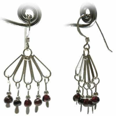 扇チャームストーンフックピアス/1...