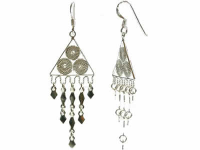 ダイヤチャームフックピアス/1ペア...