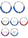 ダブルカラーバーボールリングピアス:外径サイズ22mm/1ペア 両耳 シルバーピアス 20G 20ゲージ フープピアス 耳 軟骨 シルバー925 スターリングシルバー オリジナル メンズ レディース ペア 揺れる(4)