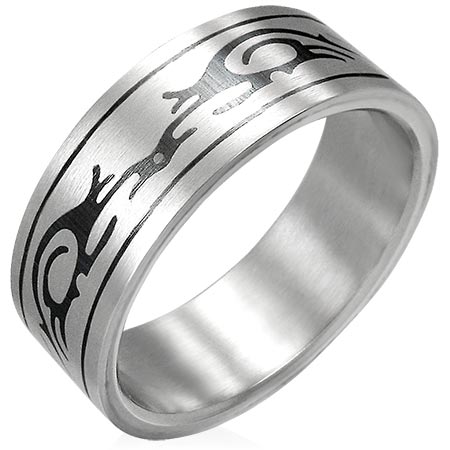 ノームトライバルステンレスリング(PRB098)サイズ/12号/18号 ステンレスリング 指輪 サージカルステンレス316L 低アレルギー メンズ レディース ...