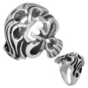 マジックスカルステンレスリング(RMT083)サイズ/15号/18号/20号 ユニーク おもしろガイコツ指輪 ドクロ サージカルステンレス316L 低アレルギー...