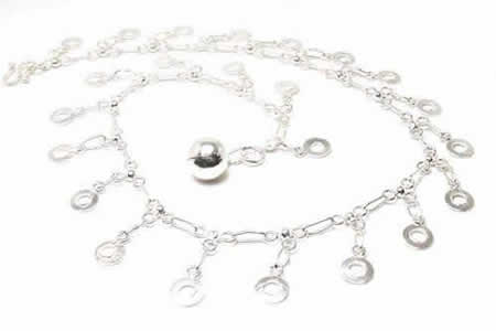 フラットリングチャーム アンクレット 銀鈴 シルバー925 スターリングシルバー メンズ レディース ペア ブレスレット 裸足 素足 足首 サンダル ミュール ビーチ 手首 足環 足輪 シルバーアクセサリー 砂浜 夏 入学式 パーティ 結婚式 卒業式 ウエディング 発表会 2次会