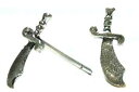 ナイフスタッドピアス/1ペア販売 両耳 サーベル 刀 剣 日本刀 海賊 シルバー925 スターリングシルバー 銀 高級 オリジナル シルバーピアス メンズ レデ...