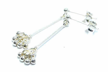 ［シルバーピアス］マジックハンドチャームピアス/1ペア 両耳 キャッチピアス シルバー925 スターリン..