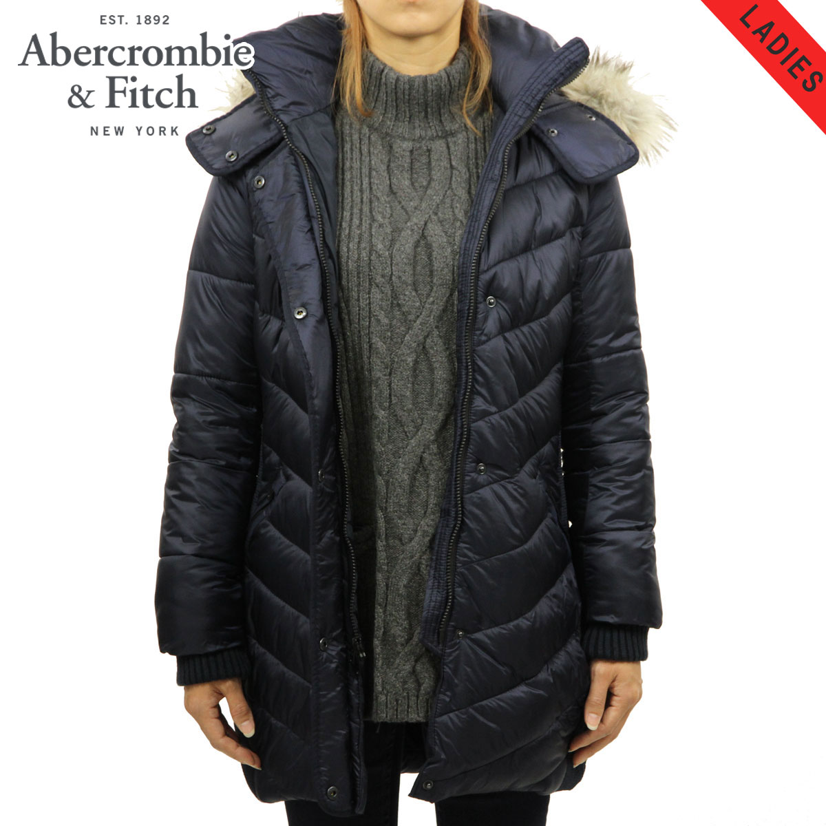 40%OFFセール  アバクロ アウター レディース 正規品 Abercrombie＆Fitch ジャケット QUILTED NYLON PARKA 144-442-0502-200 D00S20 父の日 プレゼント ラッピング