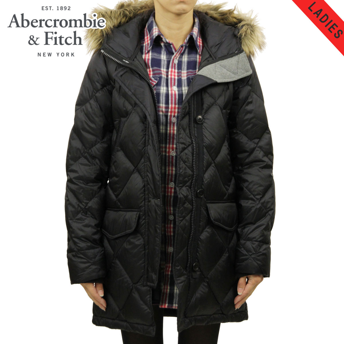 アバクロ アウター レディース 正規品 Abercrombie＆Fitch ジャケット ダウンコート Down-Filled Parka 144-442-0648-900 父の日 プレゼント ラッピング