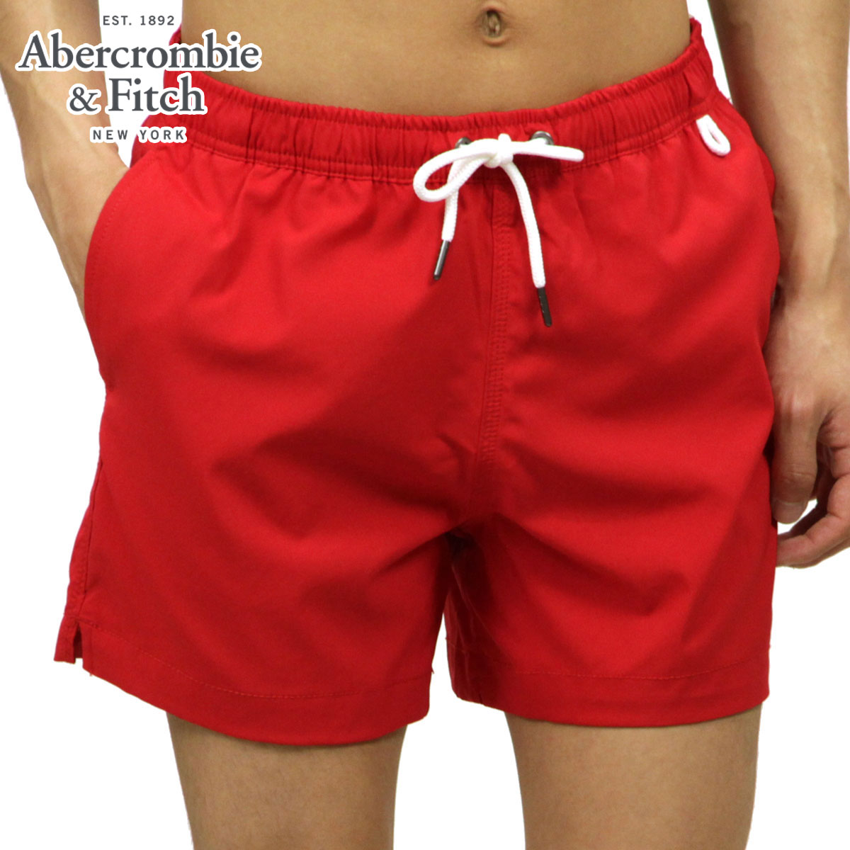 20%OFFクーポンセール  アバクロ 水着 メンズ 正規品 Abercrombie＆Fitch スイムパンツ CLASSIC TRUNKS 5-Inseam Short-Length 133-350-0586-500 父の日 プレゼント ラッピング