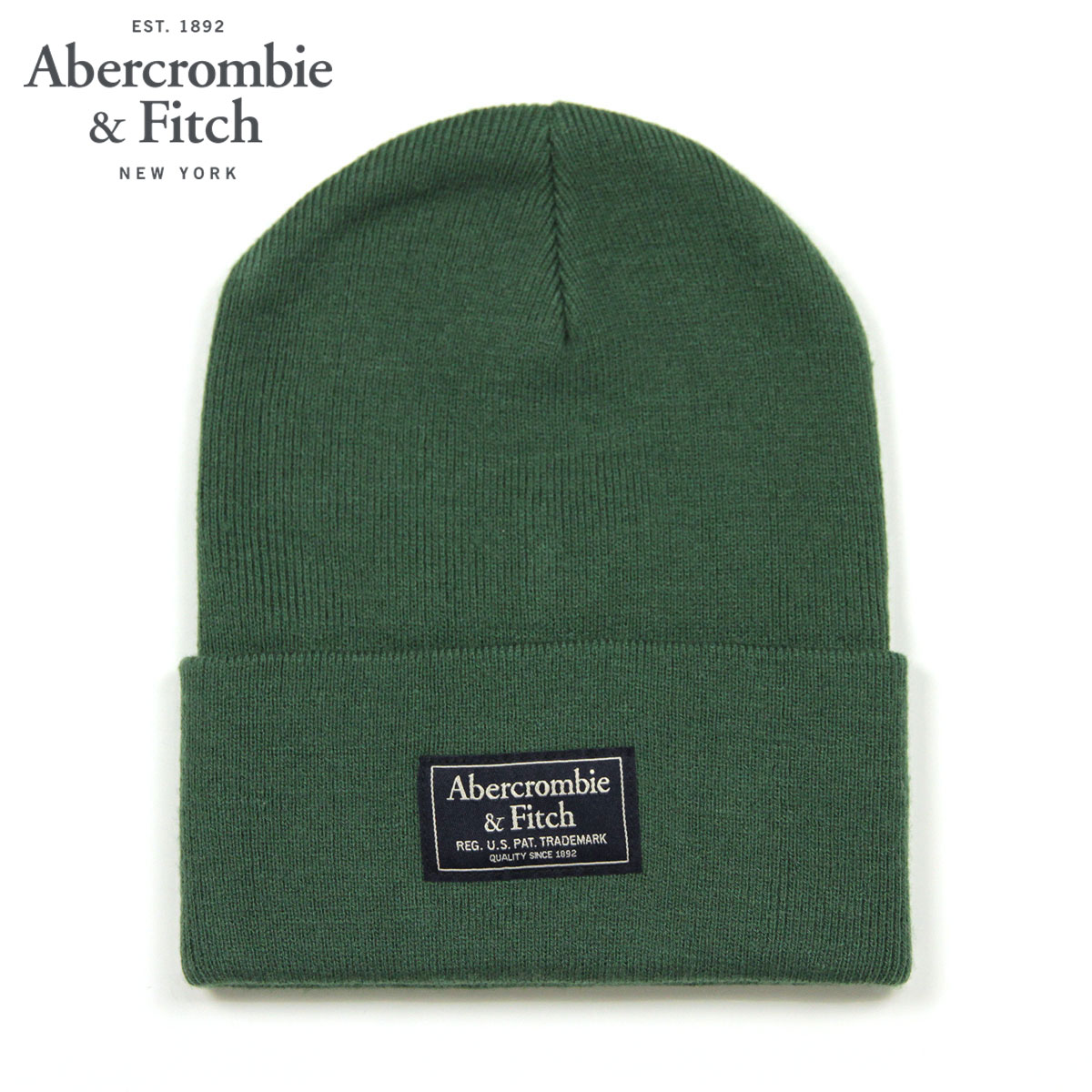  アバクロ キャップ メンズ レディース 正規品 Abercrombie＆Fitch 帽子 ビーニー ニットキャップ LOGO TURN UP BEANIE 112-200-0276-300