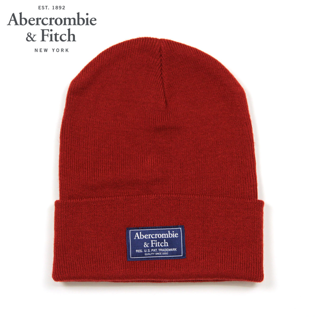 アバクロ キャップ メンズ レディース 正規品 Abercrombie＆Fitch 帽子 ビーニー ニットキャップ LOGO TURN UP BEANIE 112-200-0277-500 父の日 プレゼント ラッピング