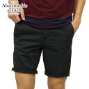 AoN V[gpc Y Ki AbercrombieFitch {gX n[tpc PLAINFRONT SHORTS 9 INSEAM LONG-LENGTH 128-283-0832-900