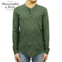 アバクロ ロンT メンズ 正規品 Abercrombie＆Fitch 長袖Tシャツ ヘンリーネックTシャツ TEXTURED LONG-SLEEVE HENLEY 124-230-0594-300