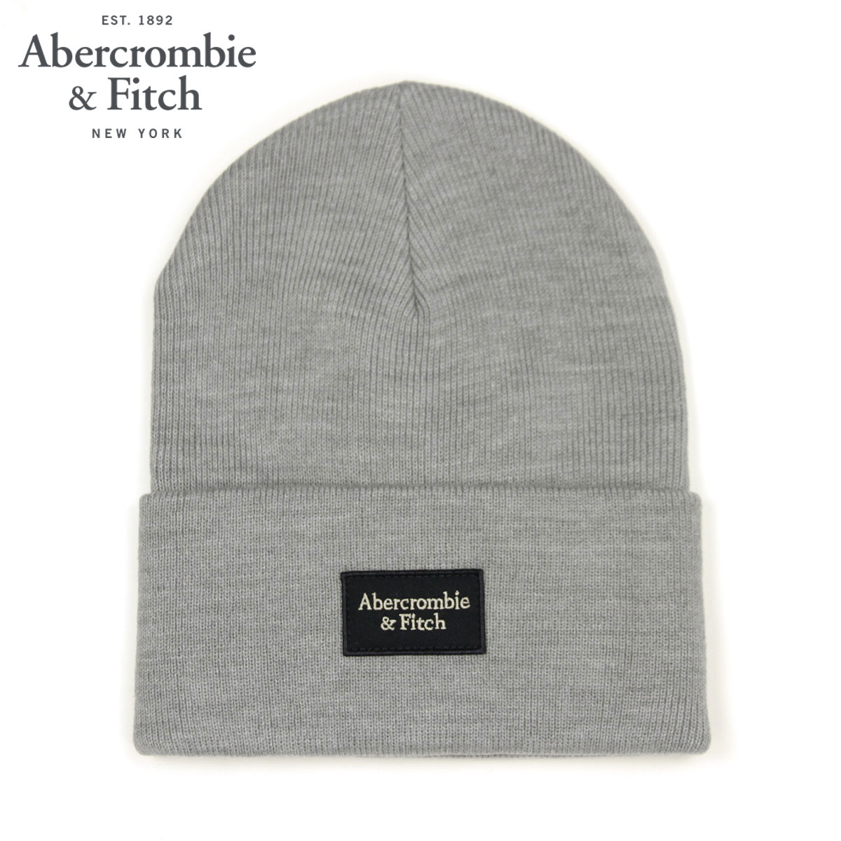  アバクロ キャップ メンズ レディース 正規品 Abercrombie＆Fitch 帽子 ビーニー ニットキャップ ロゴ LOGO PATCH BEANIE 112-200-0282-120 父の日 プレゼント ラッピング