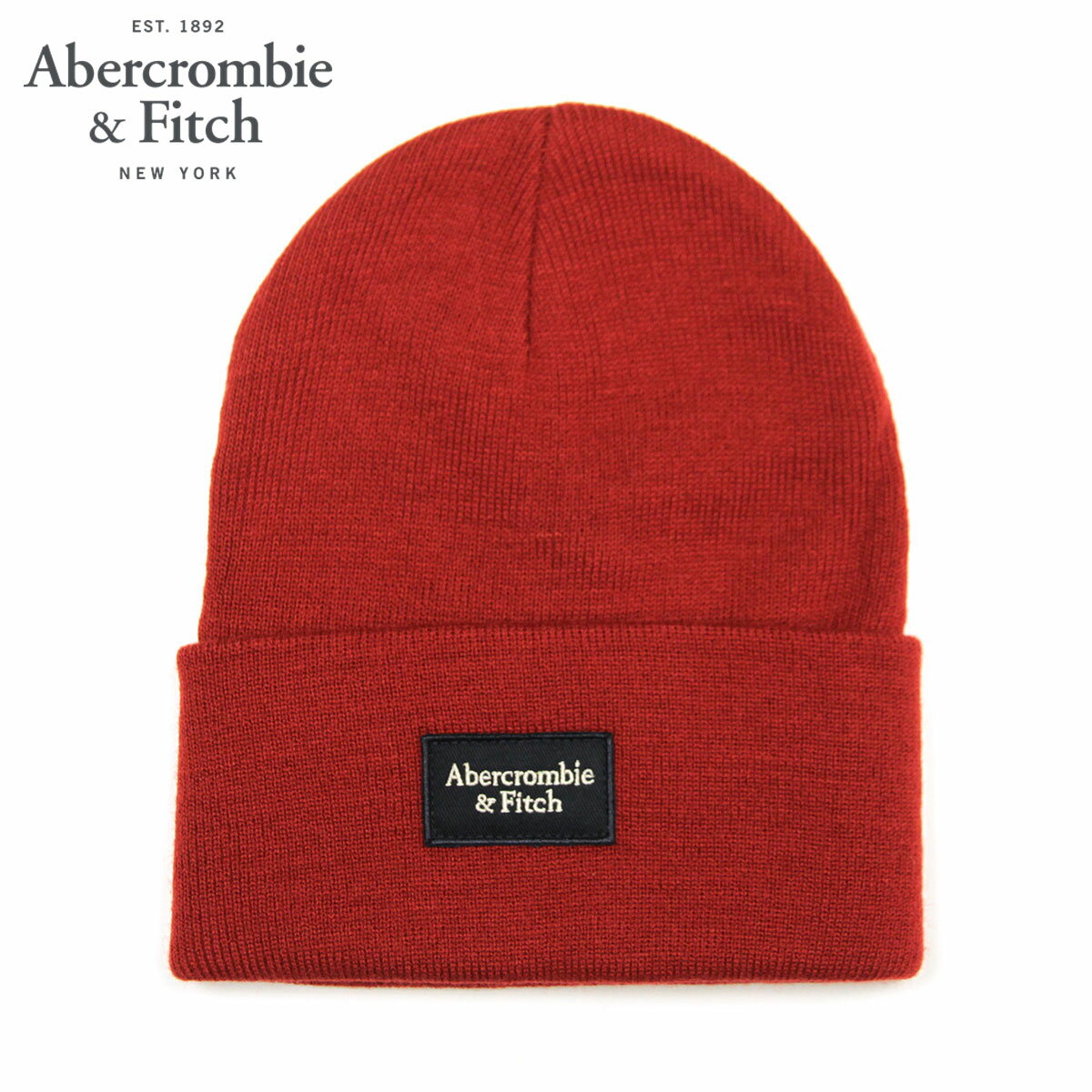 アバクロ キャップ メンズ レディース 正規品 Abercrombie＆Fitch 帽子 ビーニー ニットキャップ ロゴ LOGO PATCH BEANIE 112-200-0283-540 2022