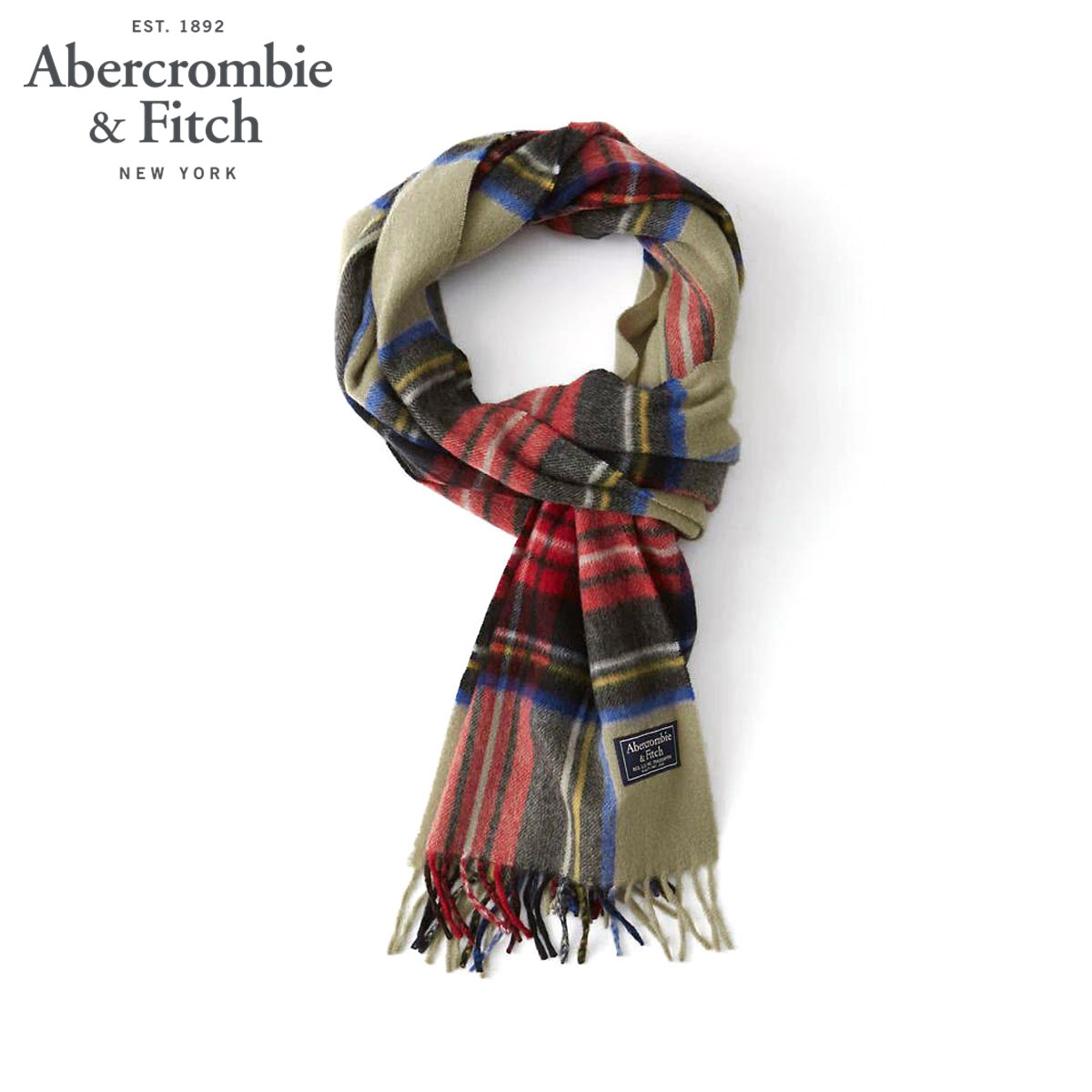  アバクロ マフラー メンズ レディース 正規品 Abercrombie＆Fitch Woven Scarf 112-180-0207-178 父の日 プレゼント ラッピング