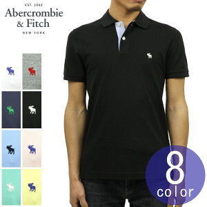 【ポイント10倍 販売期間 2/19 10:00〜2/24 9:59】 アバクロ Abercrombie＆Fitch 正規品 メンズ ストレッチ ワンポイントロゴ 半袖ポロシャツ STRETCH ICON POLO