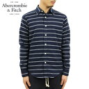 アバクロンビー＆フィッチ アバクロ シャツ メンズ 正規品 Abercrombie＆Fitch 長袖シャツ Stripe Cotton Shirt 125-168-2180-228 D00S20