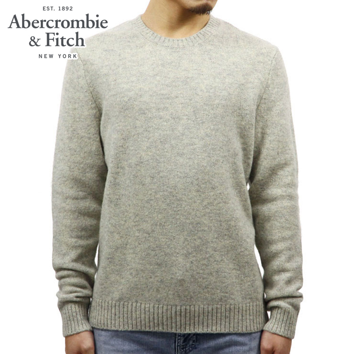 アバクロ セーター メンズ 正規品 Abercrombie＆Fitch WOOL CREW SWEATER 120-201-1046-120 D00S20 父の日 プレゼント ラッピング