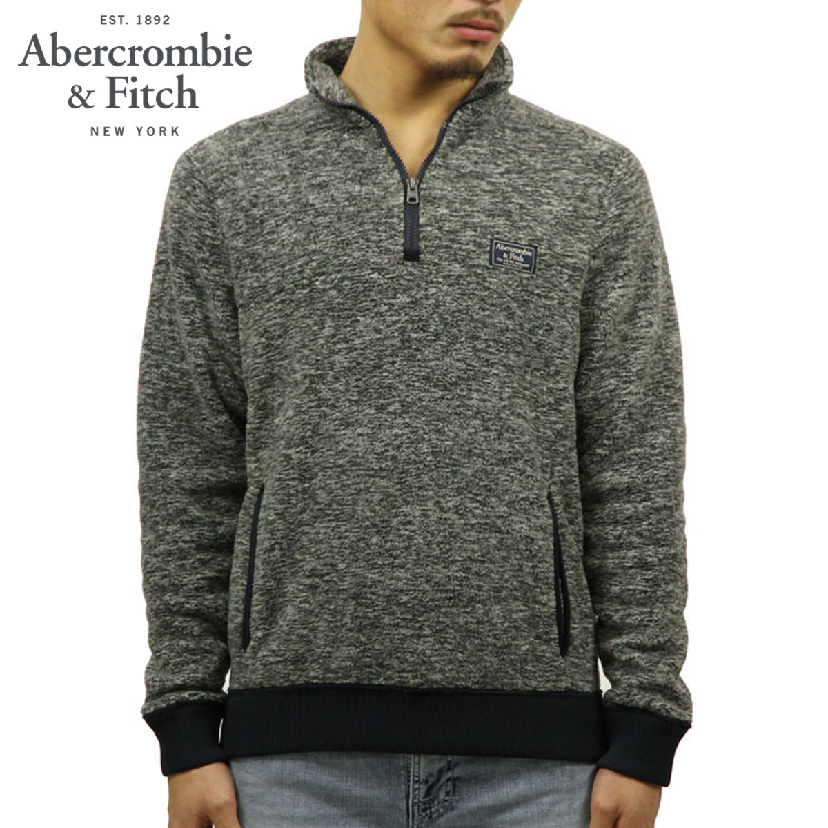 アバクロ スウェット メンズ 正規品 Abercrombie＆Fitch アウター フリース ジャケット TRAIL FLEECE HALF-ZIP PULLOVER 122-231-0534-122