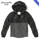 【ポイント10倍 4/14 20:00～4/17 9:59】 アバクロキッズ パーカー ボーイズ 子供服 正規品 AbercrombieKids logo full zip hoodie 222-628-0016-091 D00S20