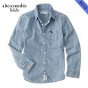 アバクロキッズ シャツ ボーイズ 子供服 正規品 AbercrombieKids 長袖シャツ long sleeve denim shirt 225-680-0...