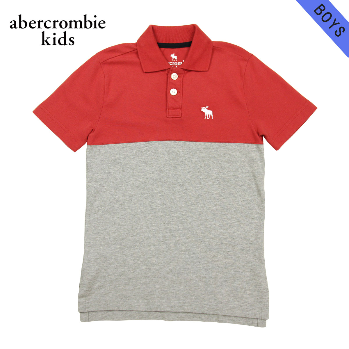 アバクロキッズ ポロシャツ 子供服 正規品 AbercrombieKids 半袖ポロシャツ icon stretch polo 221-620-0463-051 父の日 プレゼント ラッピング