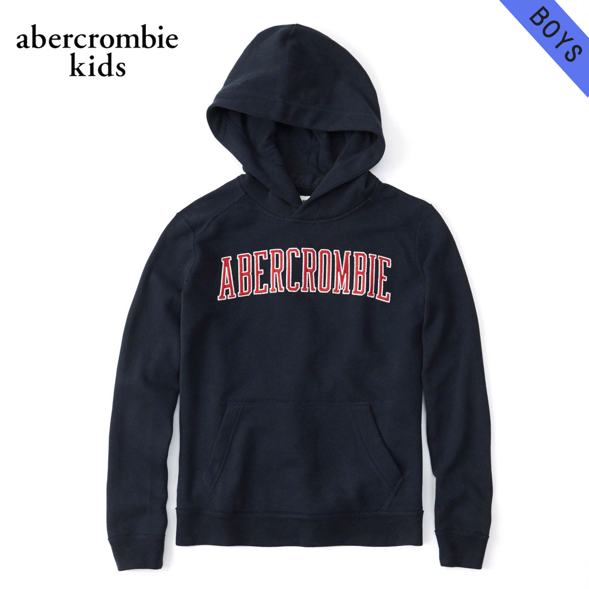 【ポイント10倍 5/9 20:00～5/16 1:59】 アバクロキッズ パーカー ボーイズ 子供服 正規品 AbercrombieKids プルオーバーパーカー ロゴ embroidered logo hoodie 222-8401-0248-023