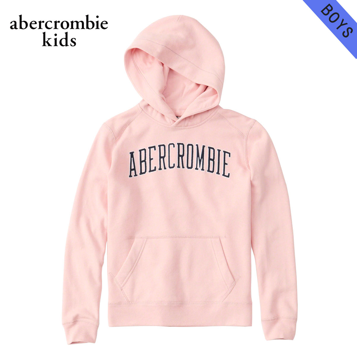 20%OFFセール  アバクロキッズ パーカー ボーイズ 子供服 正規品 AbercrombieKids プルオーバーパーカー ロゴ embroidered logo hoodie 222-8401-0248-060 父の日 プレゼント ラッピング