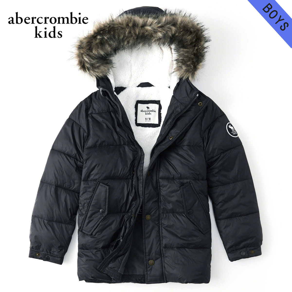 アバクロキッズ アウター ボーイズ 子供服 正規品 AbercrombieKids ジャケット ファー付きフードジャケット the a&f adventure parka 232-716-0226-091