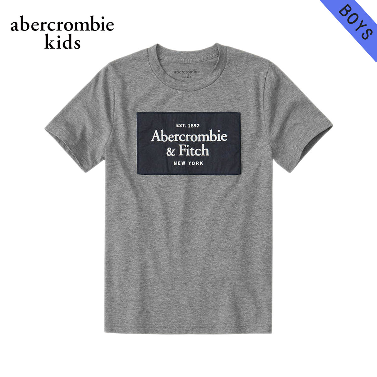 アバクロキッズ Tシャツ ボーイズ 子供服 正規品 AbercrombieKids 半袖Tシャツ クルーネック ロゴTシャツ logo tech tee 223-616-0180-013 父の日 プレゼント ラッピング