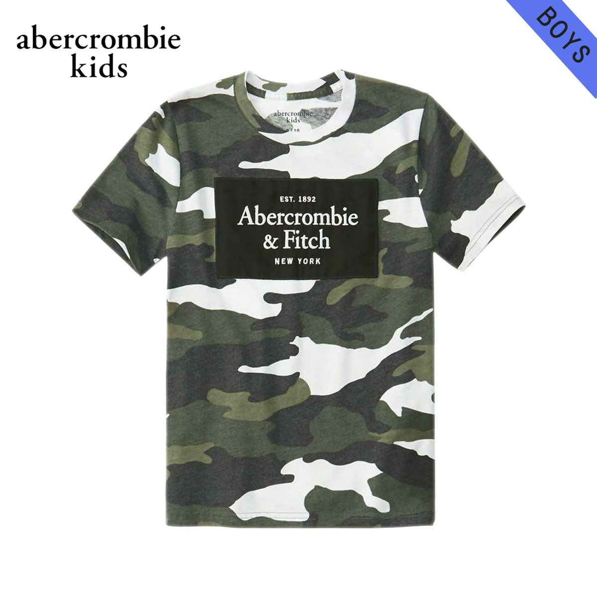 アバクロキッズ Tシャツ ボーイズ 子供服 正規品 AbercrombieKids 半袖Tシャツ クルーネック ロゴTシャツ logo tech tee 223-616-0180-036 2022