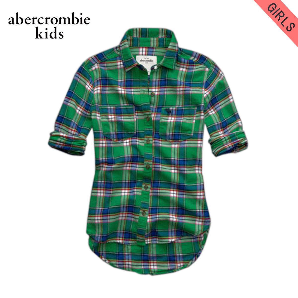 アバクロキッズ シャツ ガールズ 子供服 正規品 AbercrombieKids 長袖シャツ cozy flannel shirt easy fit D20S30 父の日 プレゼント ラッピング