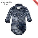アバクロキッズ シャツ ガールズ 子供服 正規品 AbercrombieKids 長袖シャツ classic shine plaid shirt D2