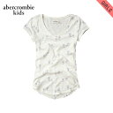 アバクロキッズ Tシャツ 子供服 正規品 AbercrombieKids 半袖Tシャツ VネックTシャツ シャツ printed v-neck tee 239-