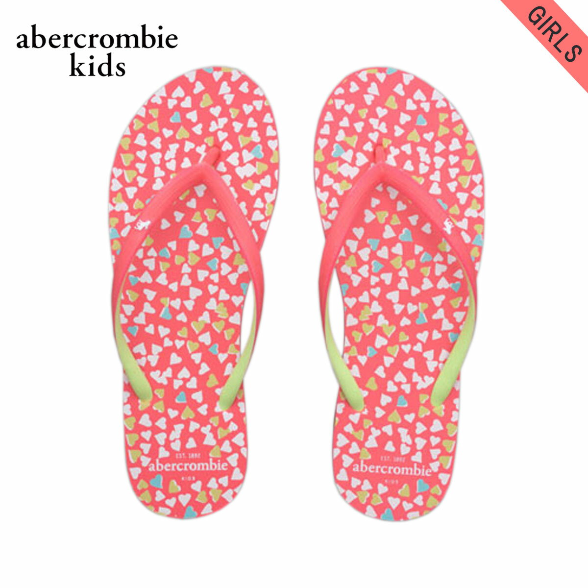 アバクロキッズ サンダル ガールズ 子供服 正規品 AbercrombieKids cute print flip flops 254-213-0217-060 D20S30 父の日 プレゼント ラッピング