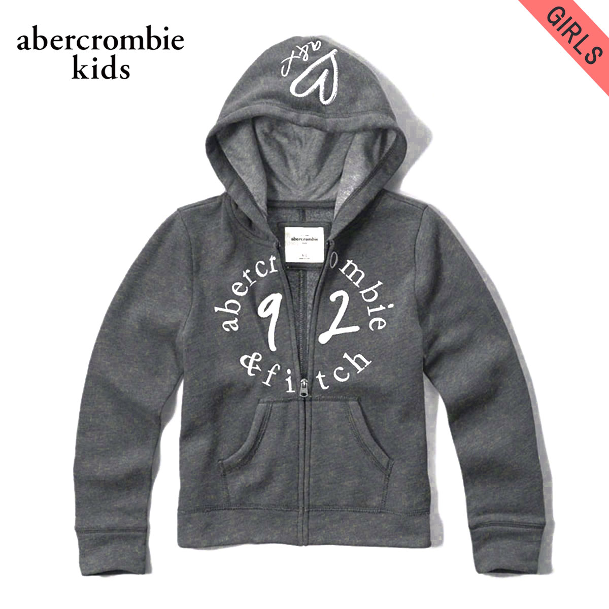 アバクロキッズ パーカー ガールズ 子供服 正規品 AbercrombieKids shine logo full-zip sweatshirt 252-771-0322-013 D00S20 父の日 プレゼント ラッピング