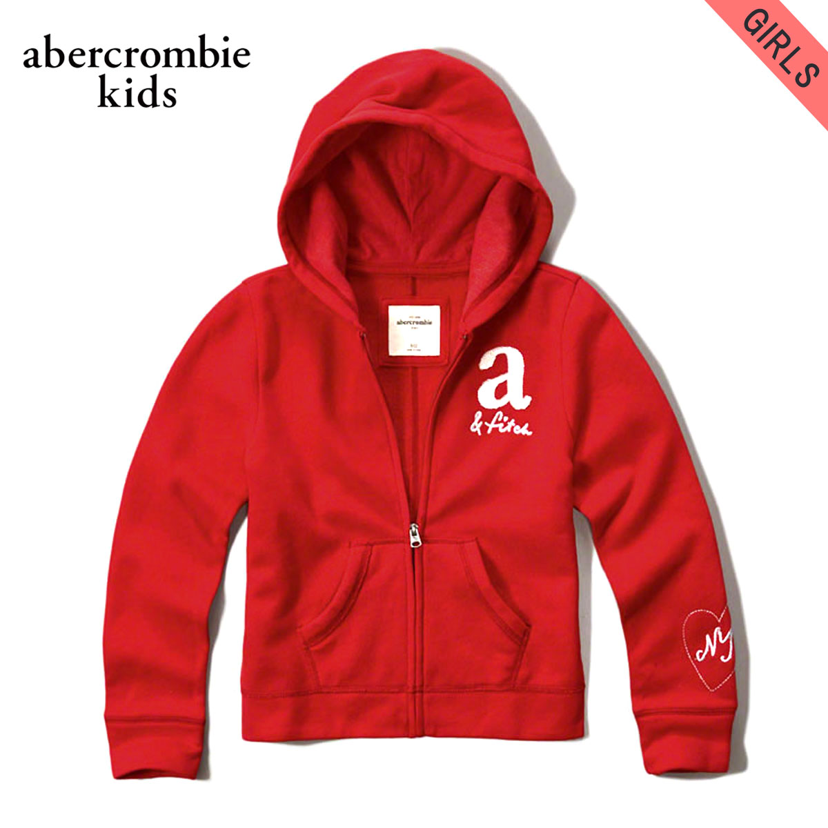 アバクロキッズ パーカー ガールズ 子供服 正規品 AbercrombieKids shine logo full-zip sweatshirt 252-771-0322-050 D00S20 父の日 プレゼント ラッピング