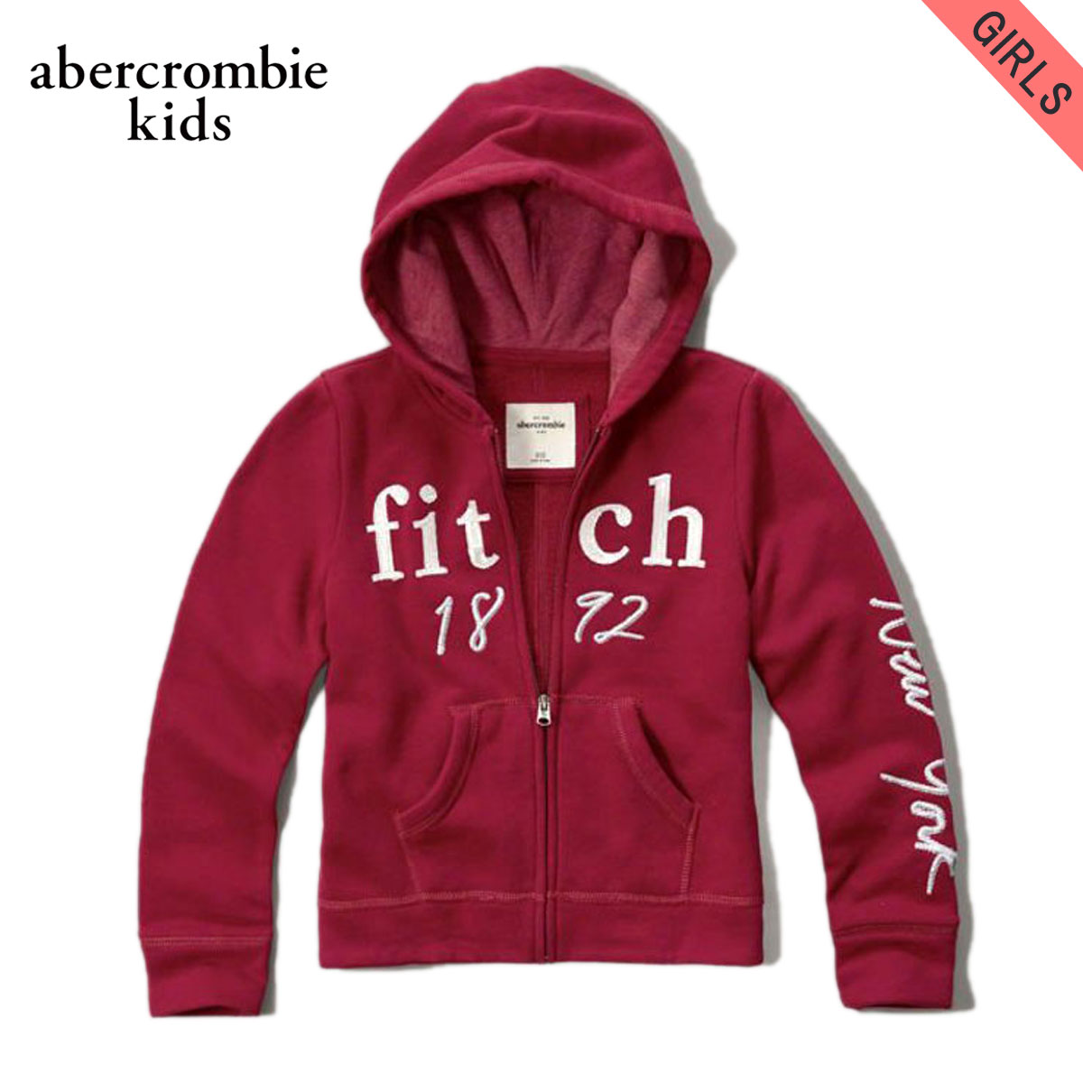 アバクロキッズ AbercrombieKids 正規品 子供服 ガールズ パーカー shine logo full-zip sweatshirt 252-771-0322-055 D00S20