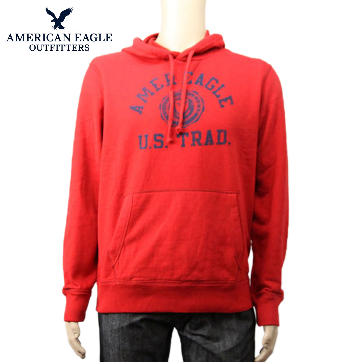 アメリカンイーグル AMERICAN EAGLE 正規品 メンズ パーカー AE WINTER BREAK FLEECE 0193-9031 RED 10P11Apr15