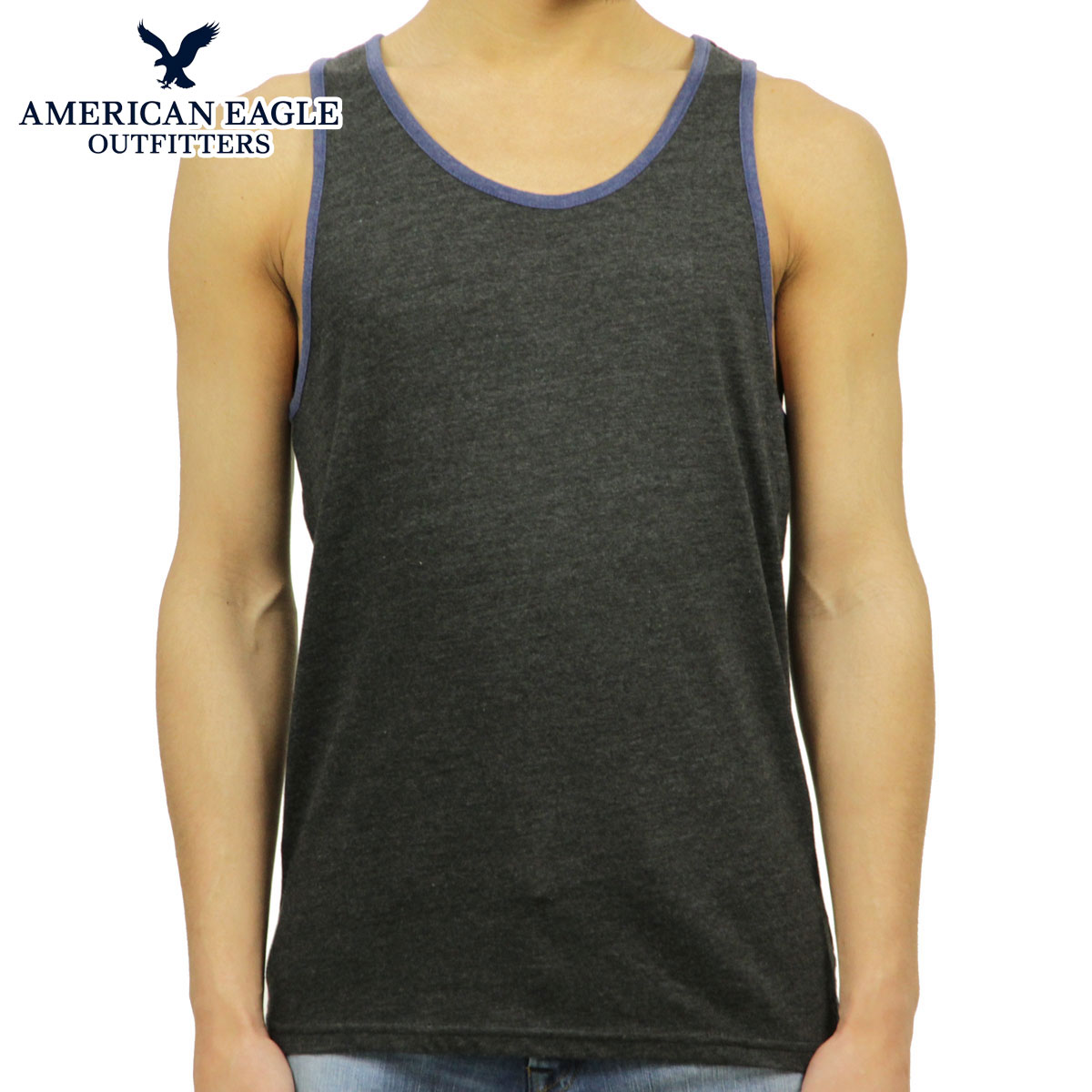 アメリカンイーグル タンクトップ メンズ 正規品 AMERICAN EAGLE AEO FACTORY HERITAGE RINGER TANK 1518-6071 D20S30 父の日 プレゼント ラッピング