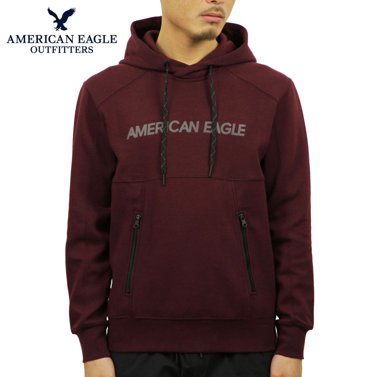 maroon american eagle hoodie