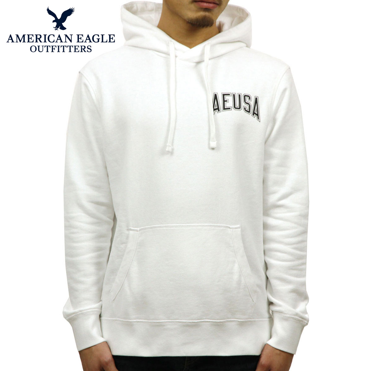 アメリカンイーグル AMERICAN EAGLE 正規品 メンズ 裏起毛 コットンスウェット プルオーバーパーカー AE GRAPHIC PULLOVER HOODIE 0193-1019-100