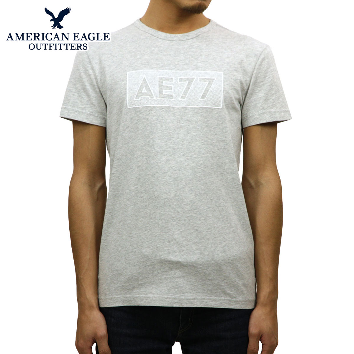 アメリカンイーグル AMERICAN EAGLE 正規品 メンズ クルーネック 半袖ロゴTシャツ AE GRAPHIC TEE 0181-3776-003