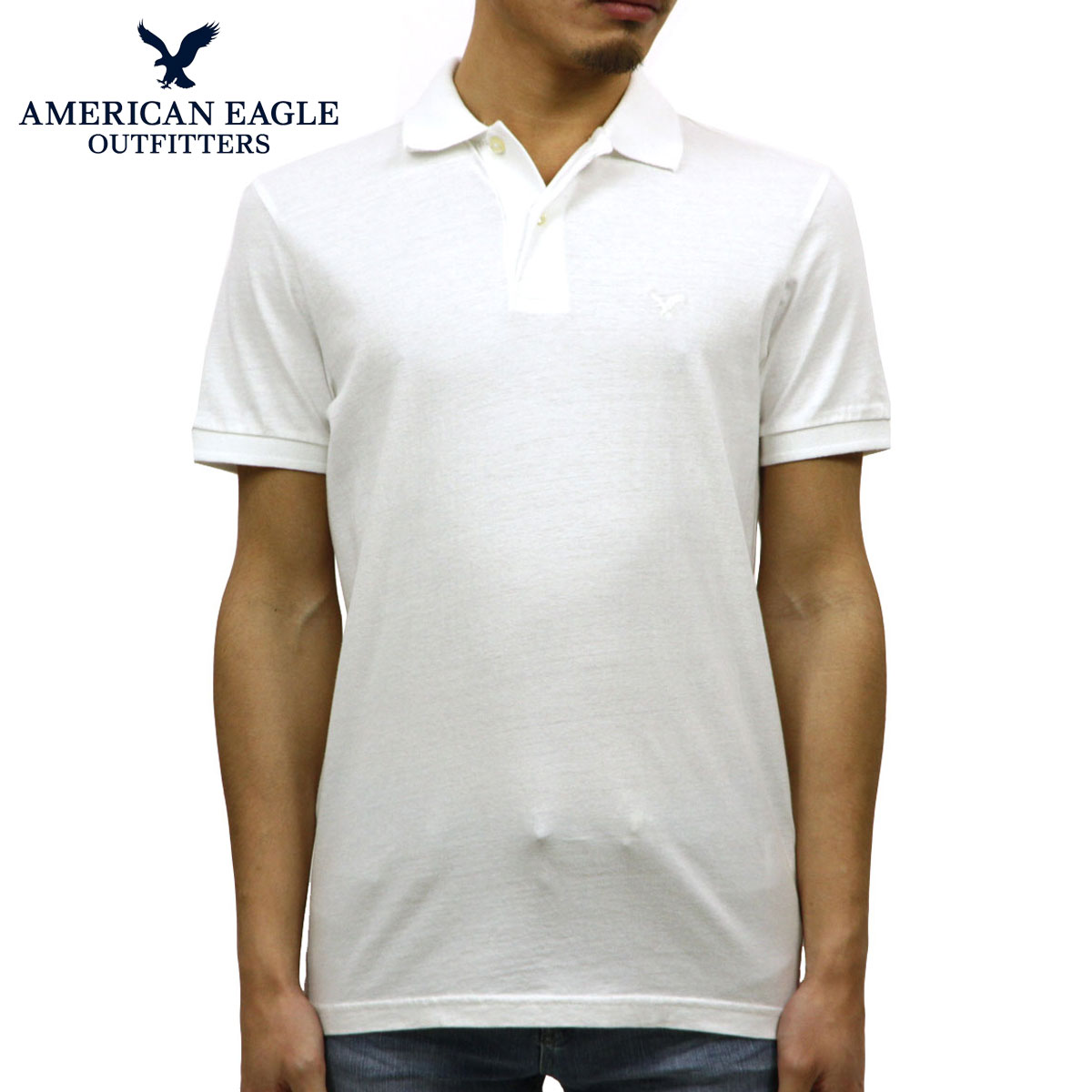 ꥫ󥤡 AMERICAN EAGLE   ݥȥ Ⱦµݥ AE Logo Jersey Polo Shirt 1165-8851-100
