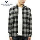 アメリカンイーグル シャツ メンズ 正規品 AMERICAN EAGLE 長袖シャツ ネルシャツ AE Seriously Soft Flannel Shirt 2151-1031-006